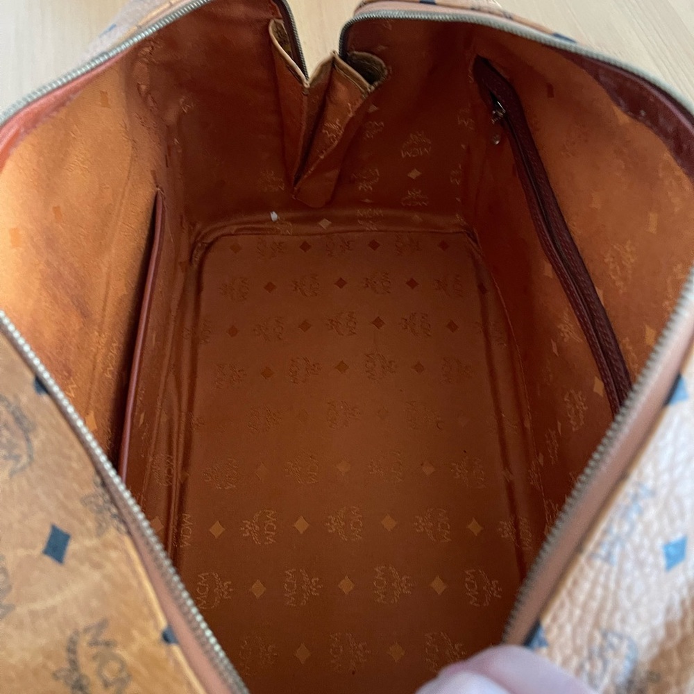 MCM Tan Monogram Duffel Bag - Picture 8 of 8